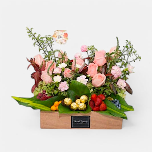 Caja Lujo Floral Fruit Pink