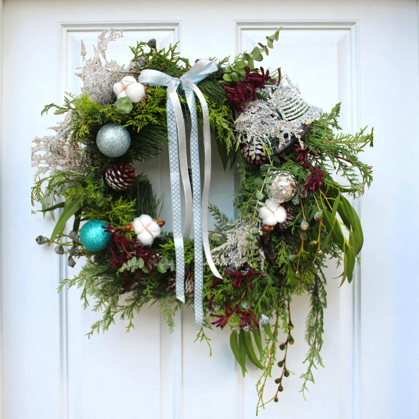 Corona de Puerta- Plateado